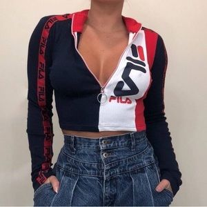 FILA - half zip mid crop